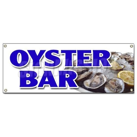 Signmission OYSTER BAR BANNER SIGN fresh clams crabs seafood beer liquor restaurant B-Oyster Bar